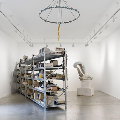 Image from Johan Creten: Les Chiens de Pavlov, at Perrotin Marais