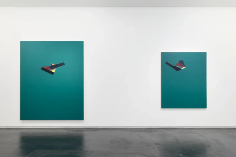 Installation shot from Kohei Yamada: green back / front, @ Taka Ishii Gallery