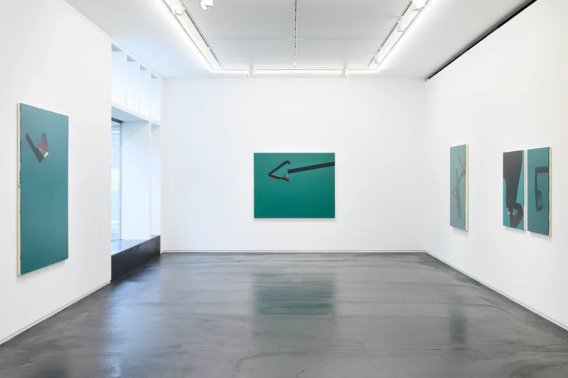 Installation shot from Kohei Yamada: green back / front, @ Taka Ishii Gallery