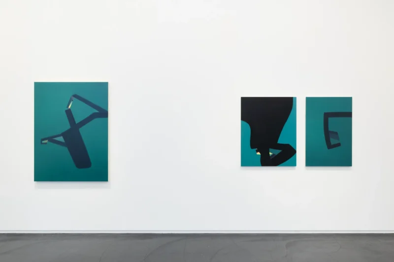 Installation shot from Kohei Yamada: green back / front, @ Taka Ishii Gallery